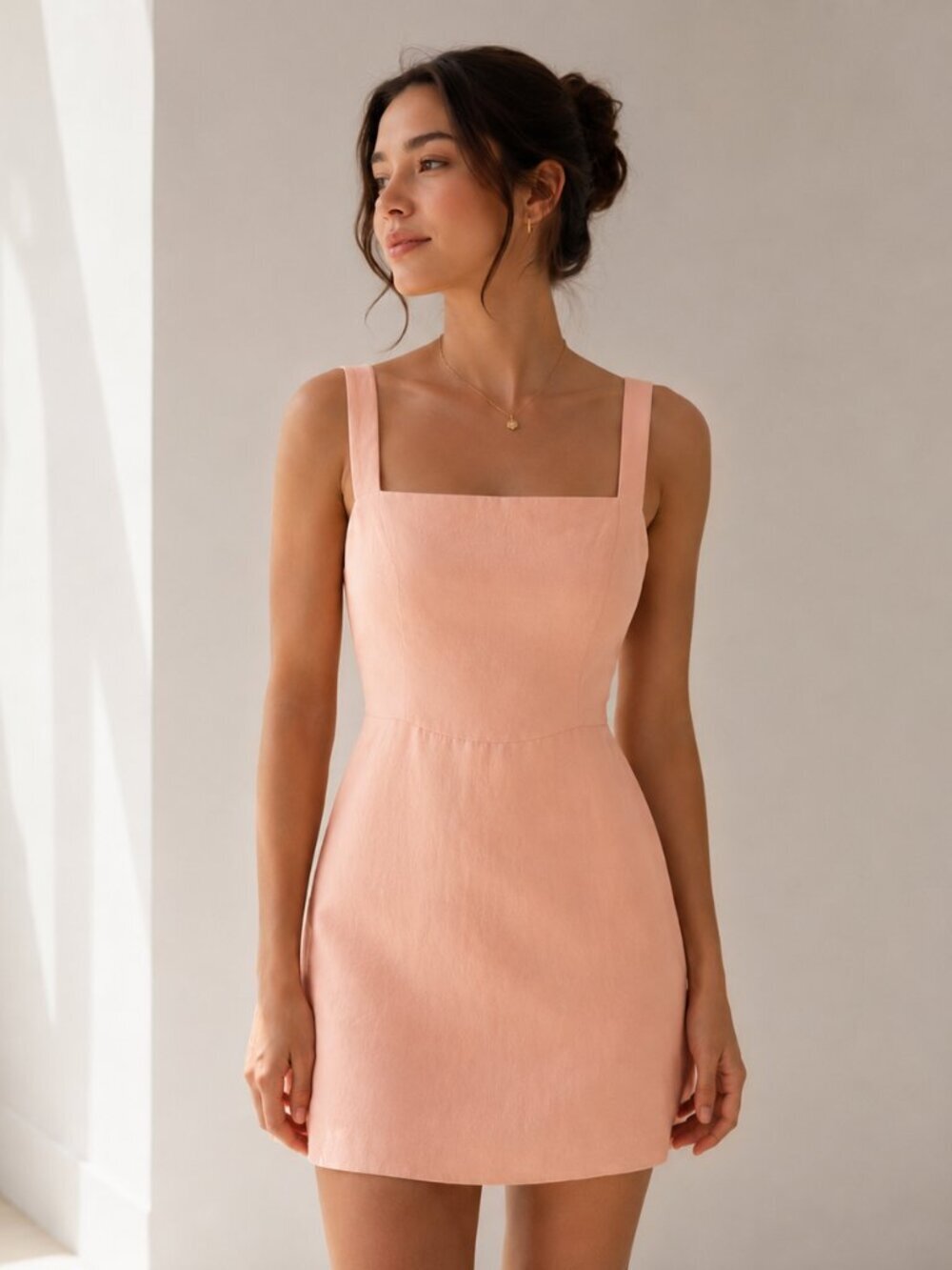 Artizia Wilfred Aperature Tie-Back Dress Light Peach Pink Size 4